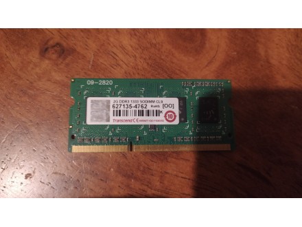 Ram memorija DDR3 Transcend , 2GB , 1333MHz 